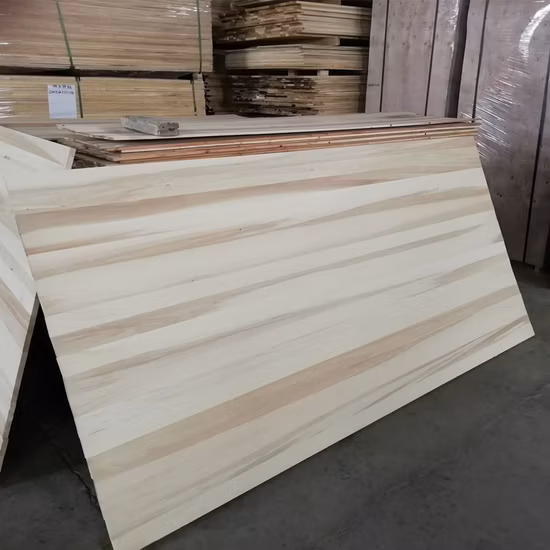 um grande número de atacado personalizado de madeira maciça choupo grande placa de retalhos placa de gaveta de móveis placa carbonizada placa de choupo branqueada esquis